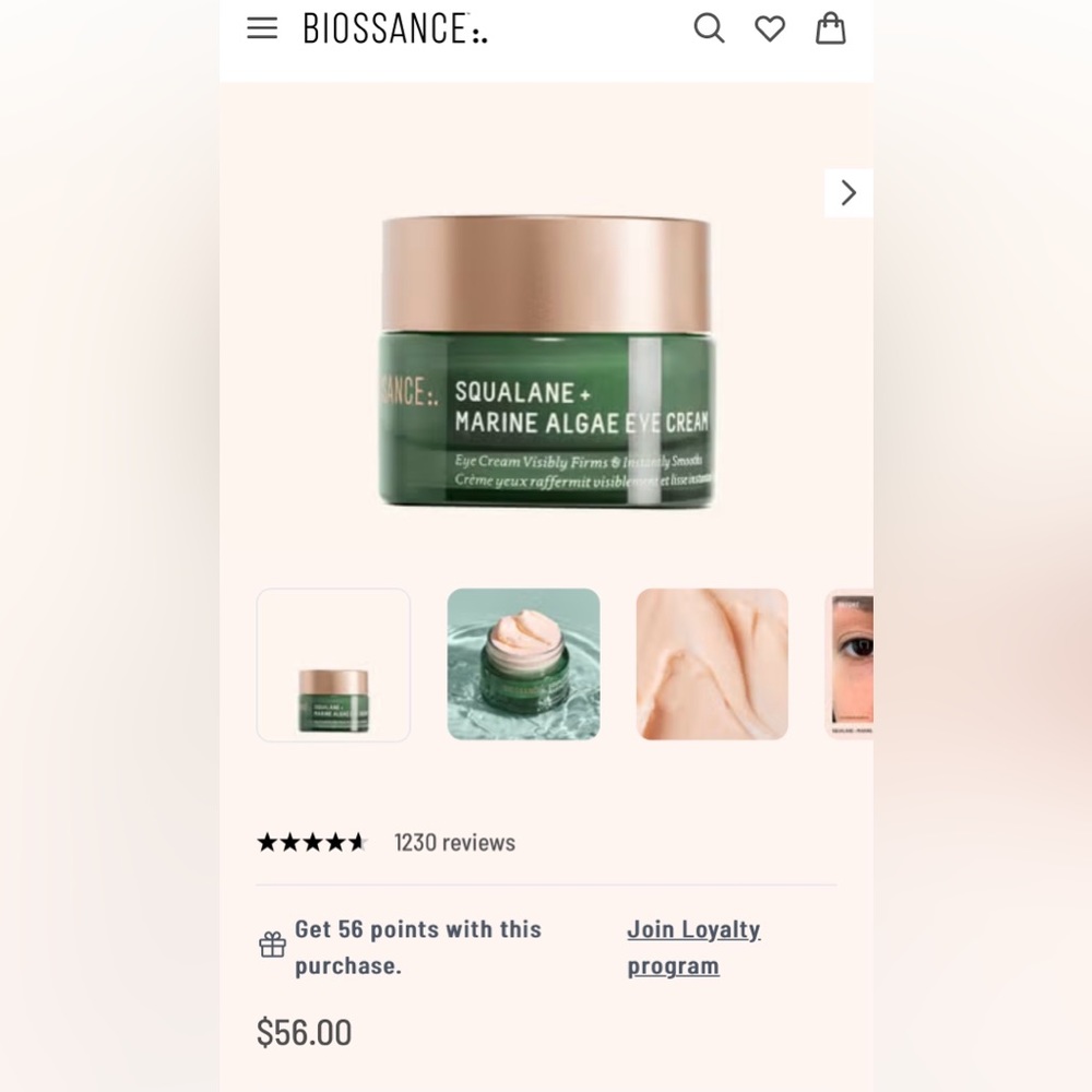 Biossance Eye Cream